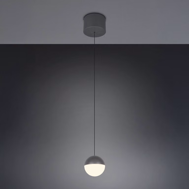 Reality Leuchten Lampada a sospensione Senta, Nero, Soggiorno / Sala da pranzo, Plastica, Moderno, Lampada a sospensione