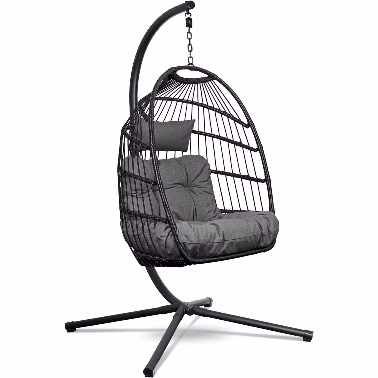 Sedia sospesa Swoods con telaio - Sedia sospesa per esterni - Per interni ed esterni - Sedia sospesa con grandi cuscini - Sedia per topi pieghevole - fino a 150 kg