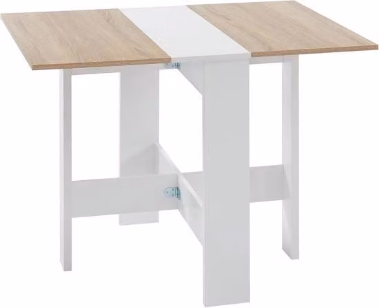 Tavolo pieghevole per 4 persone - Eichen e Bianco - 104 x 76 x 74 cm