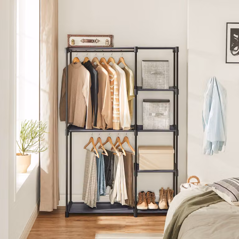 SONGMICS Armadio con appendiabiti 112 x 43 x 165 cm