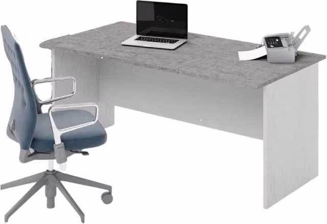 Scrivania da ufficio moderna IPERBRIKO colore grigio L160 x P80 x H74 cm