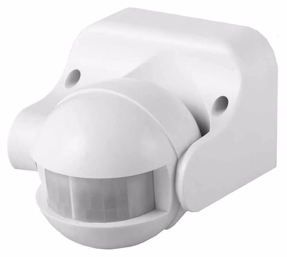Rilevatore di movimento con controllo notte/giorno 180° ip44 bianco edm edm