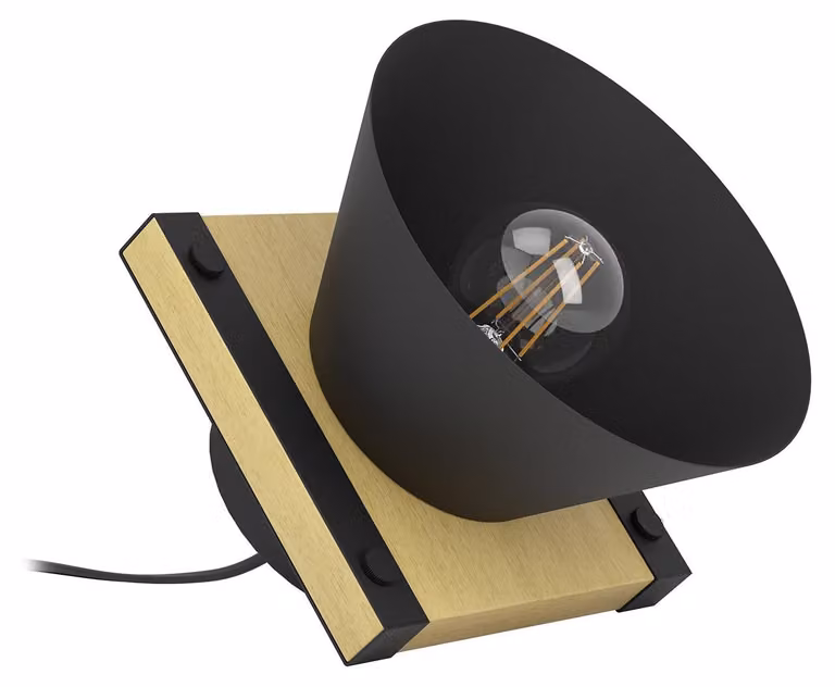 Lampada Da Tavolo Vintage Maccles Acciaio Nero 1 Luce E27