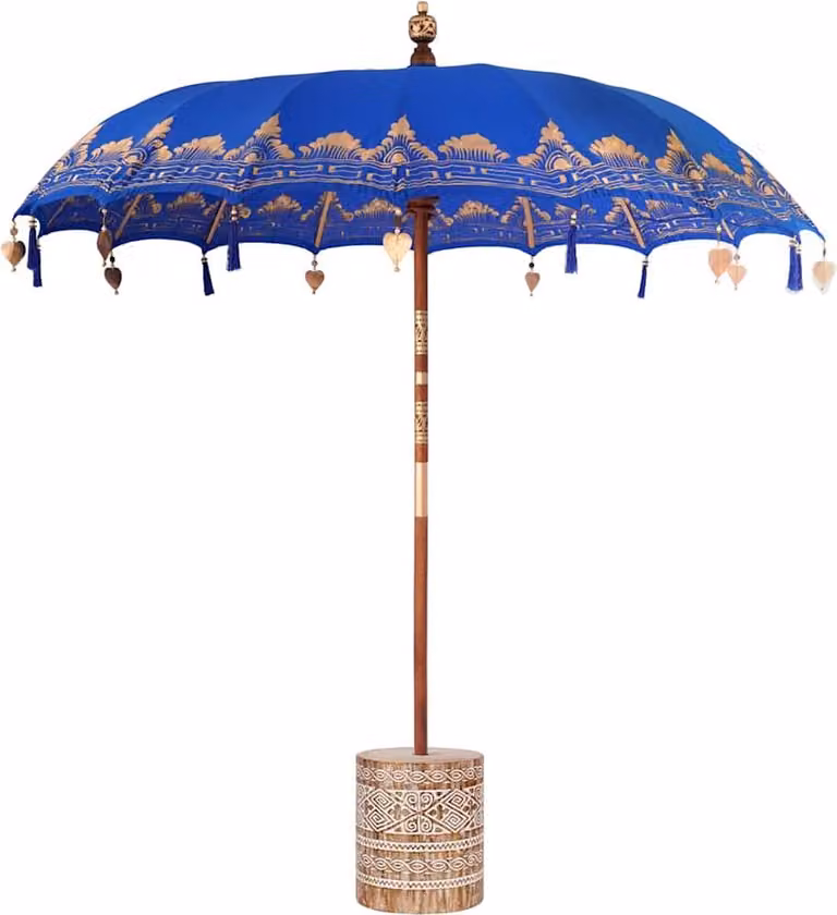 Ombrello balinese con base Blu 215 x 215 x 260 cm