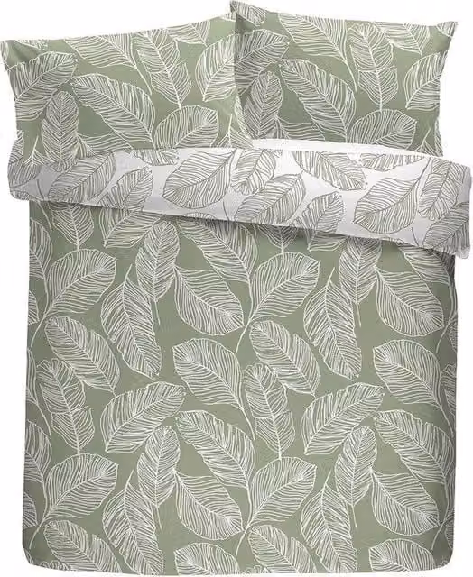 Set di 3 coperte Fusion in cotone per letto king size, colore verde, L 230 x P 220 cm