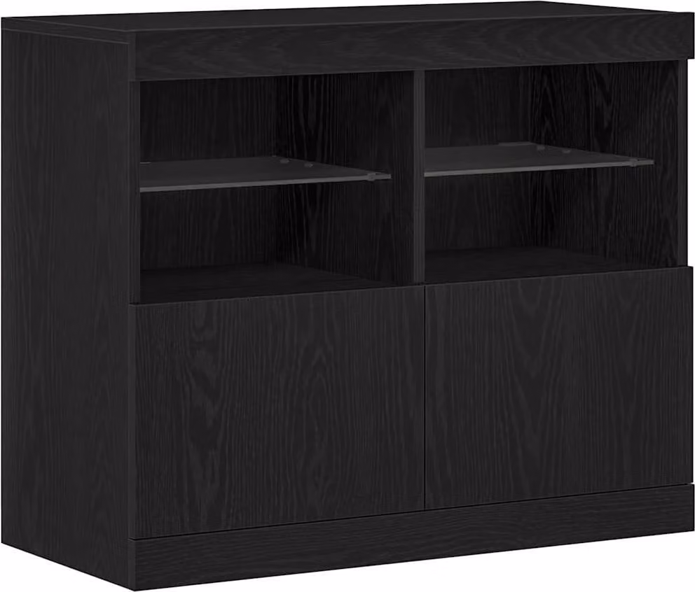 Madia LED Nero 81 x 37 x 66,5 cm Legno multistrato