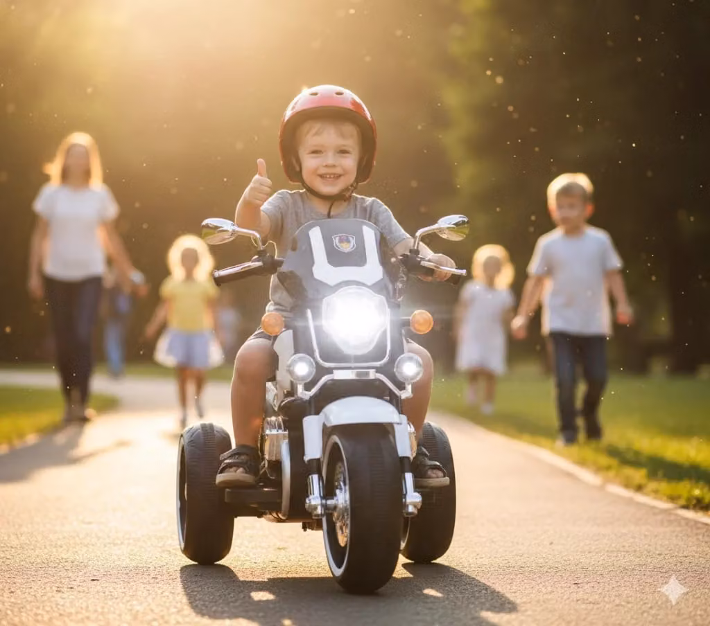 Moto Elettrica per Bambini Kidfun Melbourne 12V Bianca con Luci e Suoni – 2