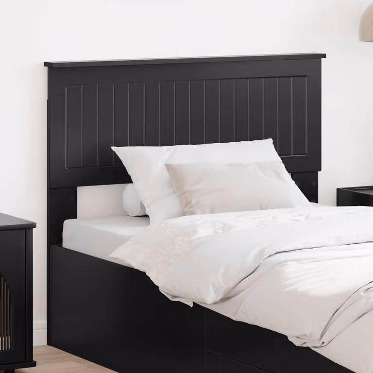 Testiera per letto moderna vidaXL in legno ingegnerizzato rovere nero