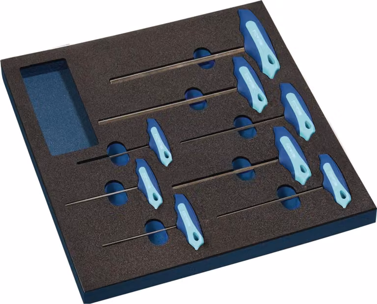 Set di utensili da 8 pezzi, modulo 2/3, larghezze delle chiavi da 2 a 10 mm