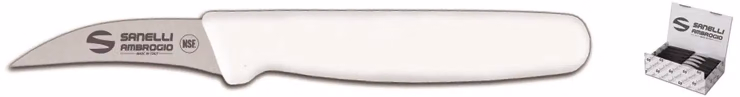 Coltello cuoco/verdura cm 7 bianco linea Supra di Sanelli Ambrogio - BOX 50 PZ