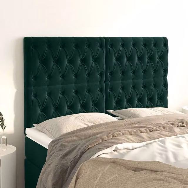 Testiera Verde Scuro 160x7x118/128 cm Velluto 3116725