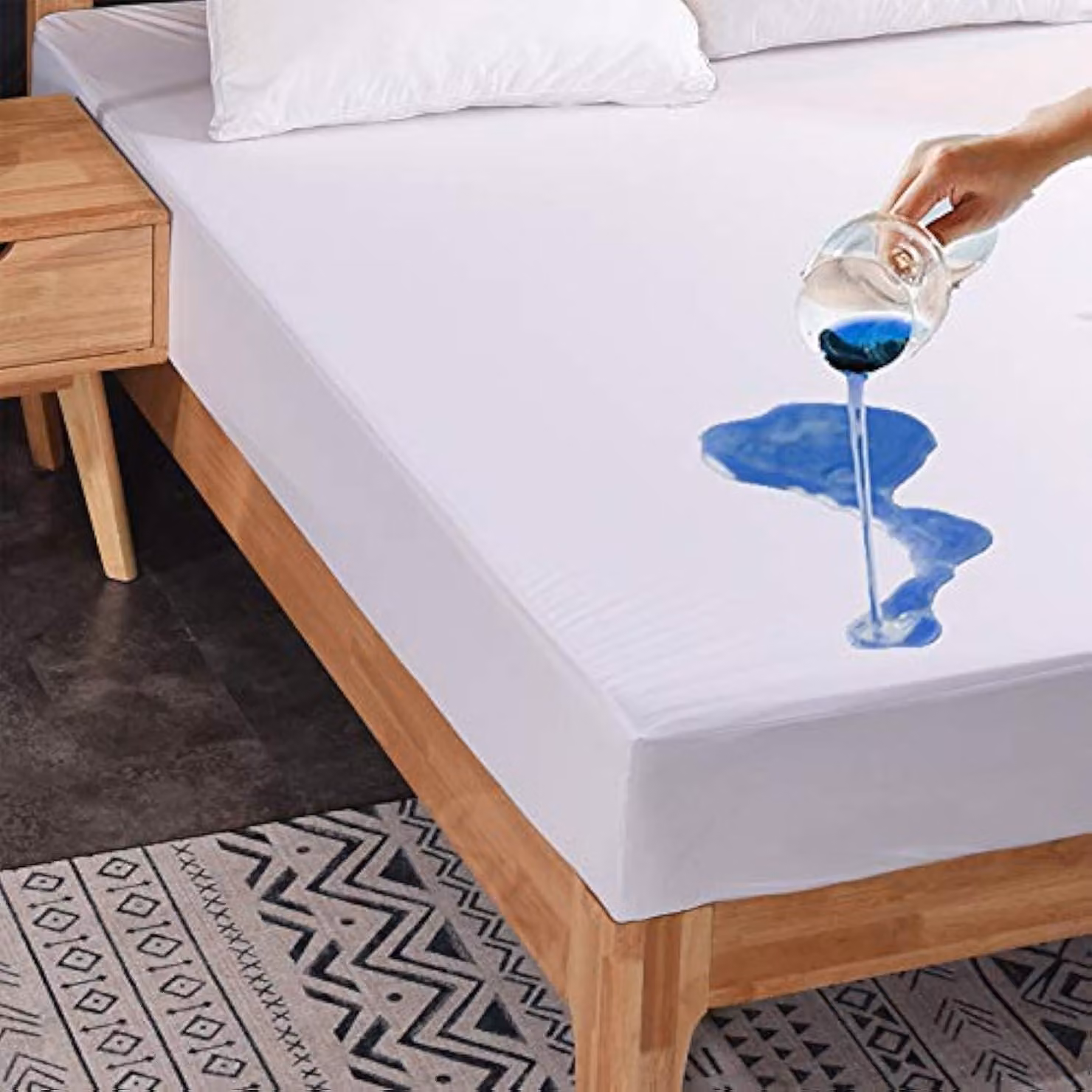 Coprimaterasso 100x200 cm, impermeabile, traspirante, adatto per materassi fino a 30 cm di altezza