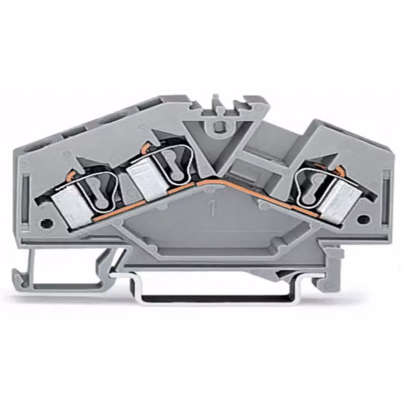 Morsetto passante grigio 0,08-4 mm² - Morsettiera di alimentazione 6 mm 32 A 281-631