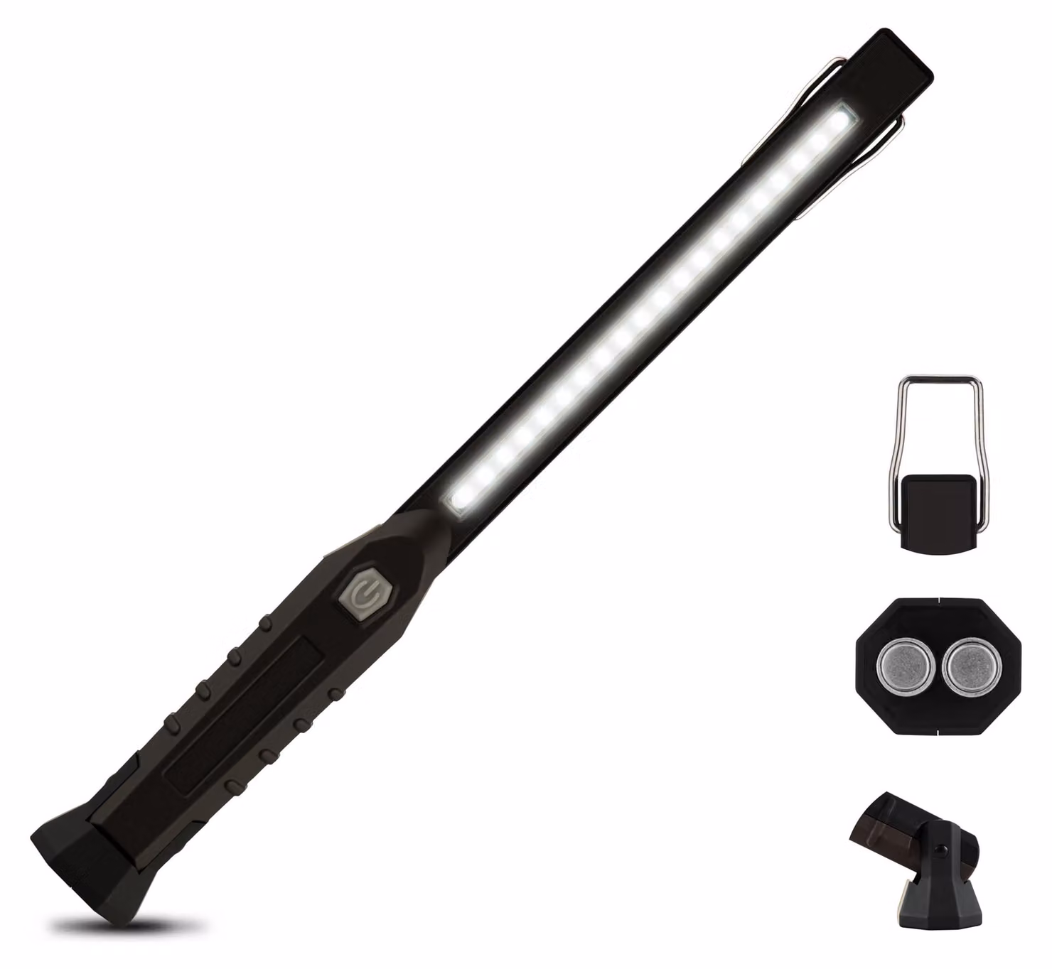 Lampada a LED da mano da 3W con gancio per appendere e supporto magnetico flessibile