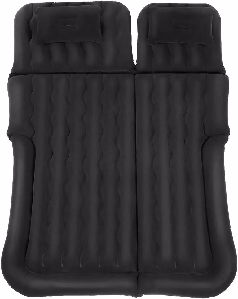 Materasso per auto, gonfiabile con cuscino, letto ad aria portatile, nero