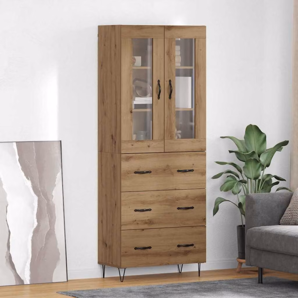 vidaXL Credenza Rovere artigianale 69,5 x 34 x 90 cm