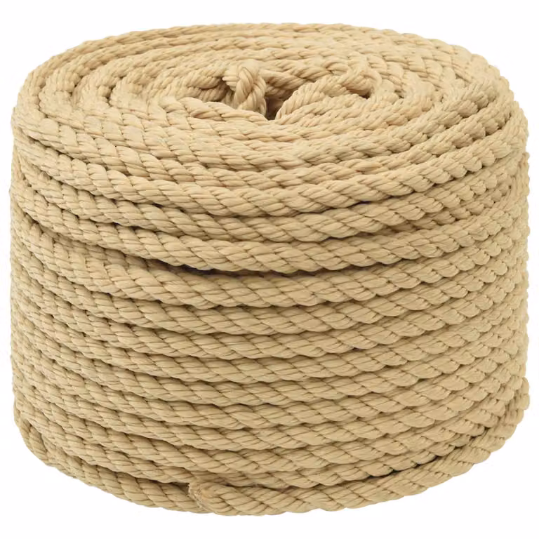 Corda multiuso vidaXL in plastica beige e marrone, diametro 8 mm, lunghezza 50 m, carico massimo 420 kg