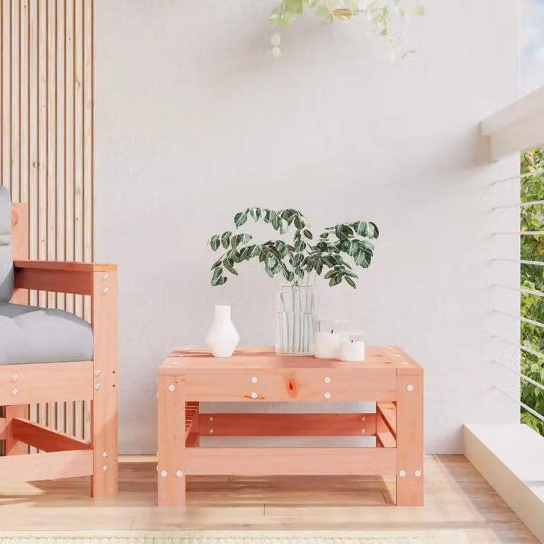 vidaXL Poggiapiedi da Giardino in Legno Massello di Douglas, Colore Marrone, L/P/H: 57,5 x 30,0 x 30,0 cm
