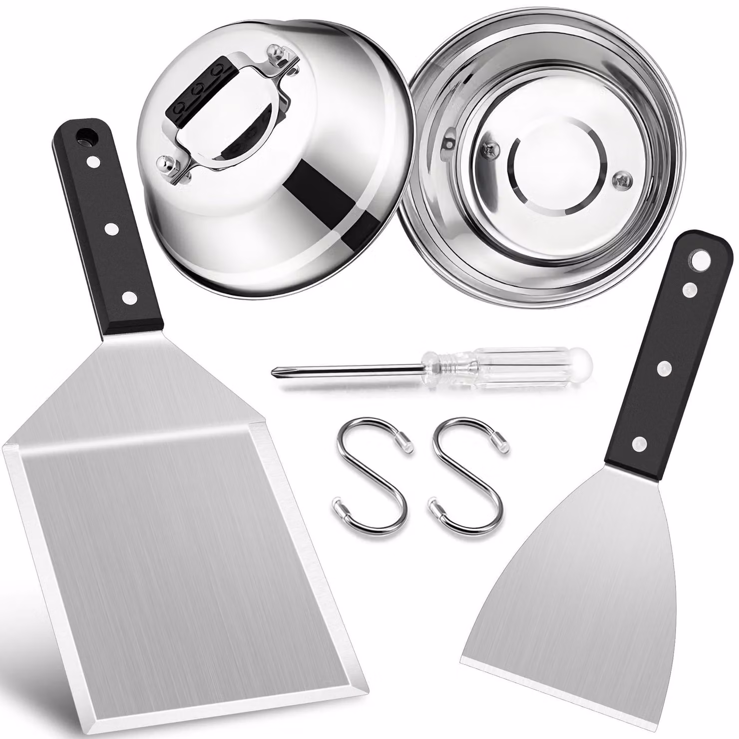 Solidchoice - Set di 4 spatole per griglia, ideali per hamburger