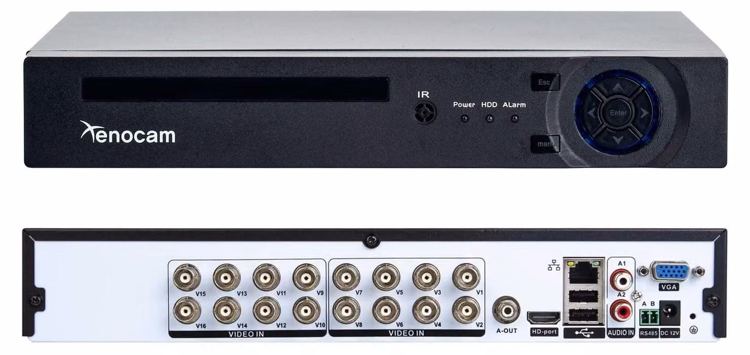 Registratore ibrido da 16 canali, risoluzione 1080N, tecnologia 5in1, rilevamento del movimento, sistema di videosorveglianza