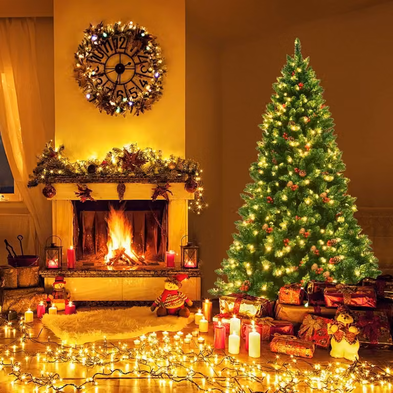 Albero di Natale artificiale da 200 cm Albero di Natale con 1100 rami e albero artificiale di alta qualità verde