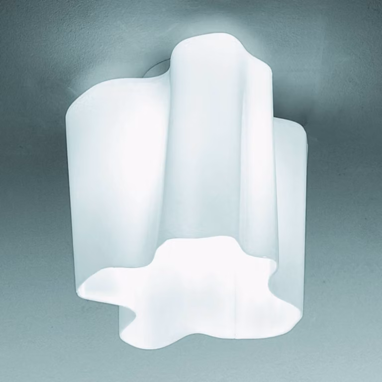 Artemide Plafoniera di design Logico, dimmerabile, Bianco / Opale, Soggiorno / Sala da pranzo, Vetro, Design, Plafoniera
