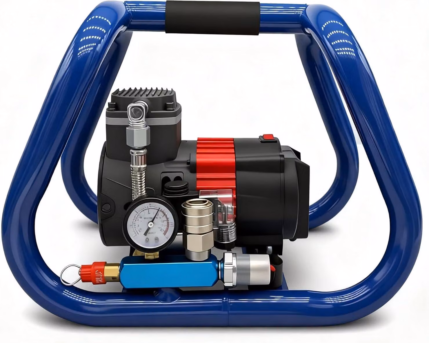 Compressore d'aria portatile Accucompressor, senza olio, 8 bar, con serbatoio da 3 litri e funzionamento silenzioso