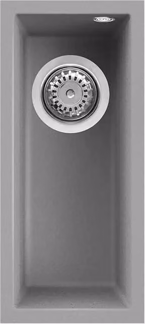 Lavello Elleci Incasso 1 vasca 20x44 Quadra 50 Sottotop Keratek Plus Grigio Light Grey LKQ05097BSO