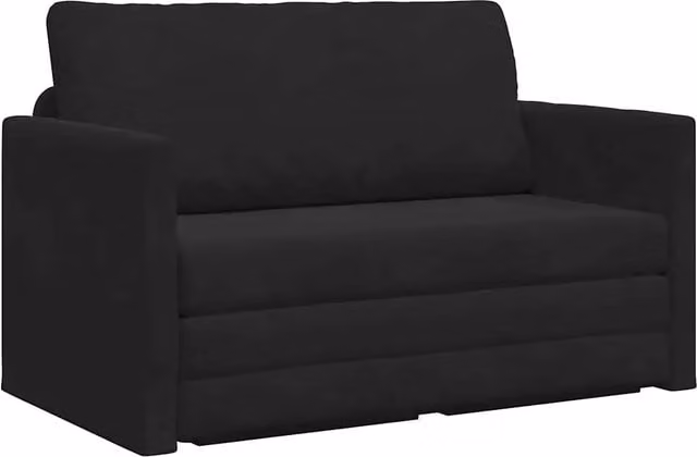 Divano letto | Sof¨¤ letto | Letto singolo Nero 124 x 71 x 78 cm Velluto
