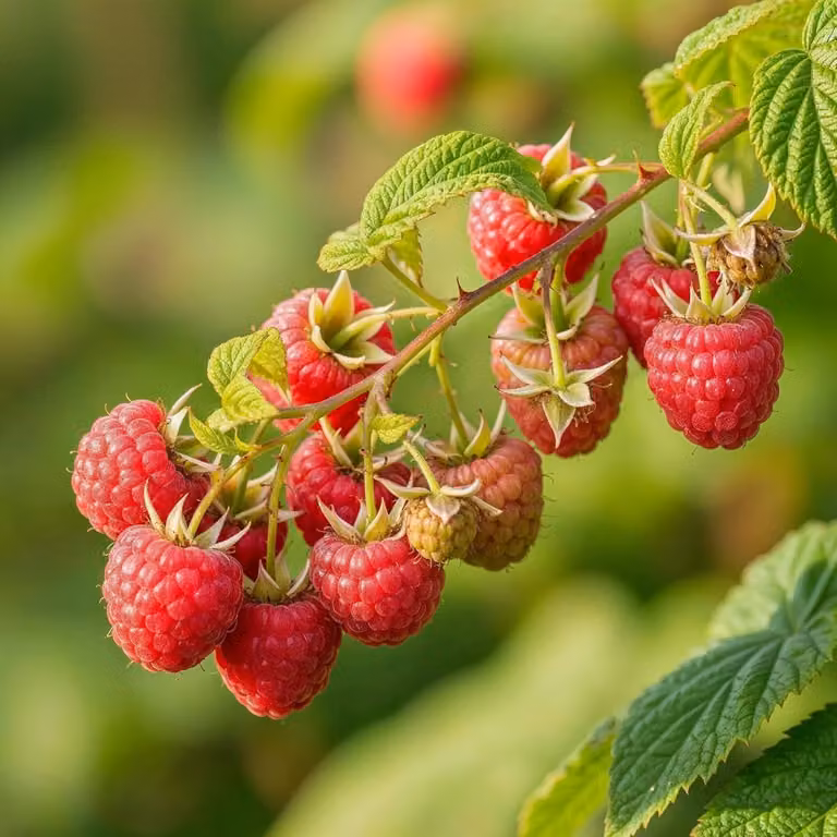 Collezione di lamponi rossi - 3 piante - Resistenti al freddo e perenni - Piante vere provenienti dall'Olanda - ideali per giardino e aiuole ornamentali commestibili - senza semi, non artificiali