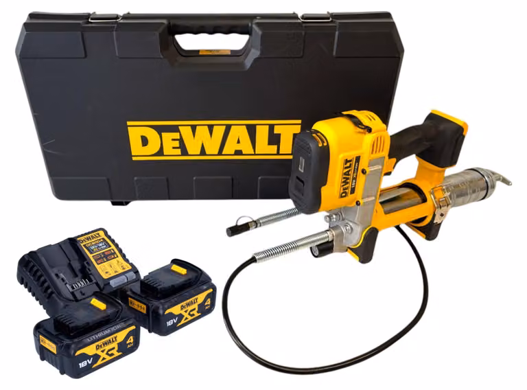 DeWalt DCGG 571 M2K Ingrassatore a batteria 18 V + 2x batteria ricaricabile 4,0 Ah + caricatore