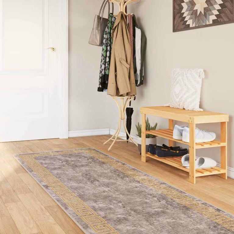 Tappeto Runner MARSA vidaXL Grigio, L 100 cm x P 400 cm, in Poliestere e PVC antiscivolo