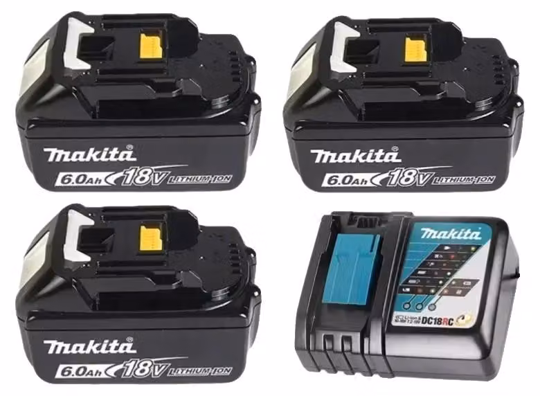Batterie ricaricabili, 18V, capacità 6000mAh, confezione da 3 pezzi, 6.0Ah, 18V