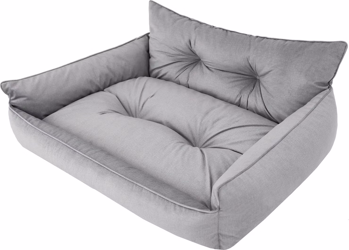 PillowPrim letto per cani letto per animali domestici cuscino trapuntato letto per cani letto per cani materasso per cani divano letto per cani divano materasso, XXL - 106 x 80 cm, cenere
