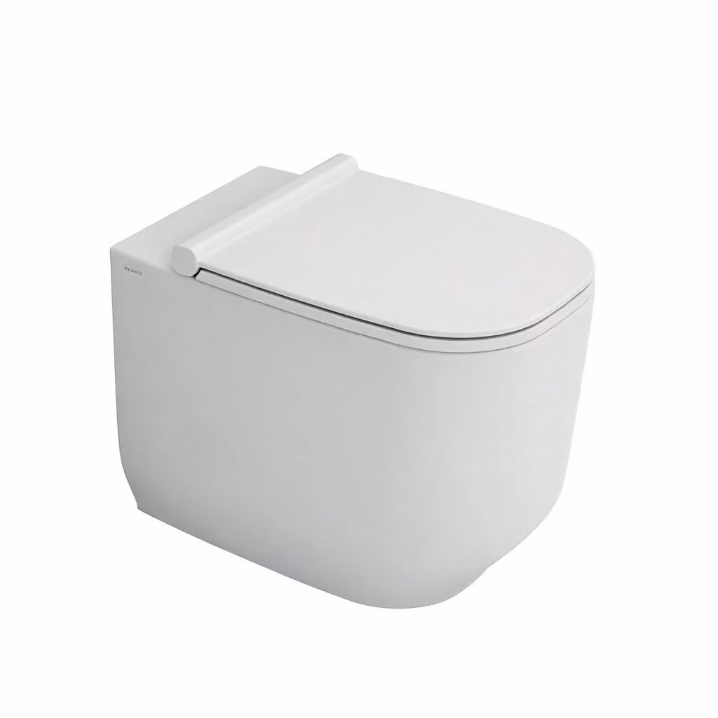 Set di sanitari filomuro WC e bidet in ceramica Ceramiche Dolomite serie ALBA con copriwater soft-close - Bianco Opaco – 2