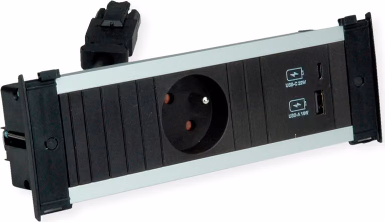BACHMANN KAPSA S 1xUTE 1xUSB A&C 22W, 0,2m GST18 Francia
