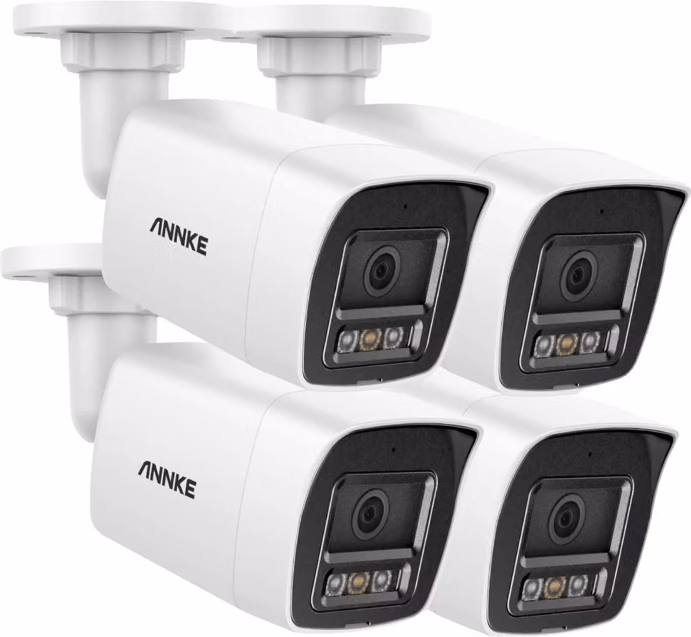 telecamera di rete 4K Smart Dual Light Bullet, rilevamento persone e veicoli, visione notturna a colori, 4PC I91DL