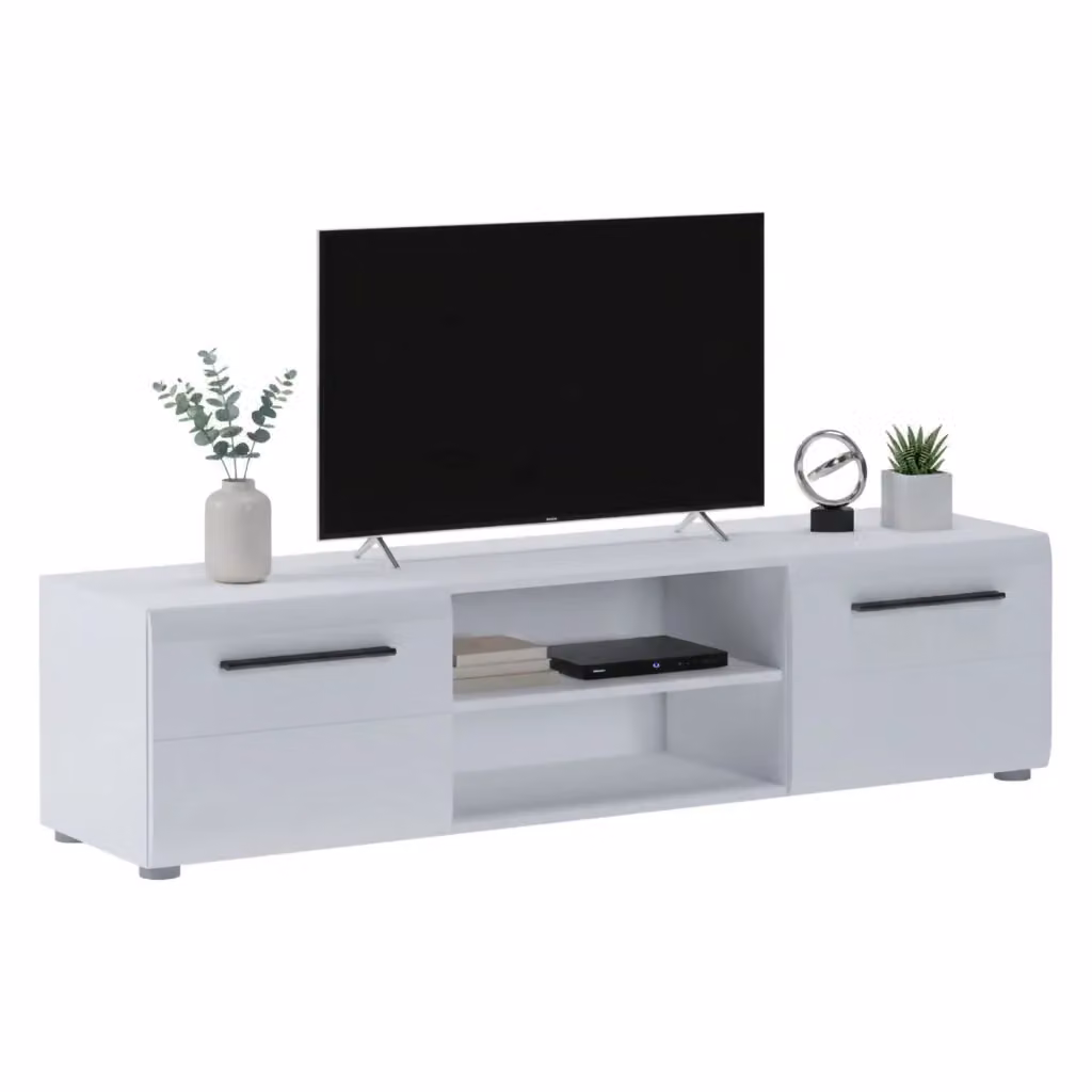 DMORA Mobile Porta TV Moderno Bianco L 160 x P 40 x H 40 cm – 2