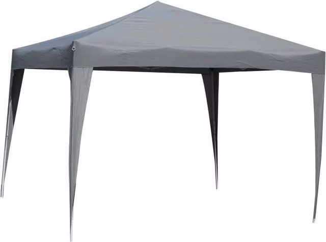 Gazebo acciaio arizona 3x3m automatico poliestere grigio 160gr-m2