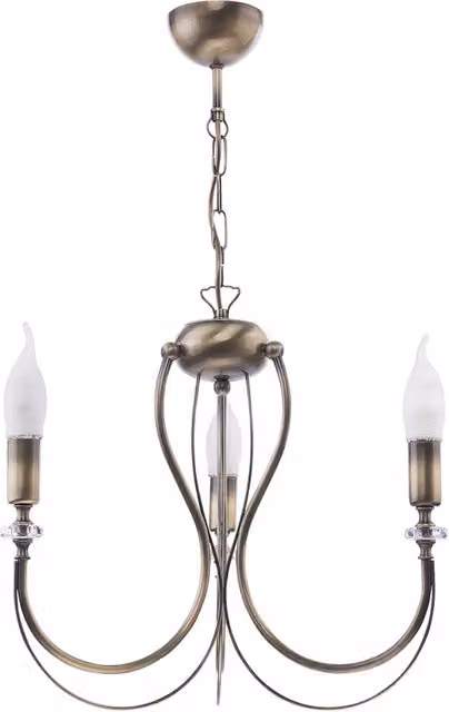 Lampadario a sospensione retro Jupiter MELANI in metallo oro e vetro trasparente, dimmabile, 3xE14