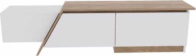 Mobile TV in legno "Zonas" - 180 x 35 x 28 cm - Bianco