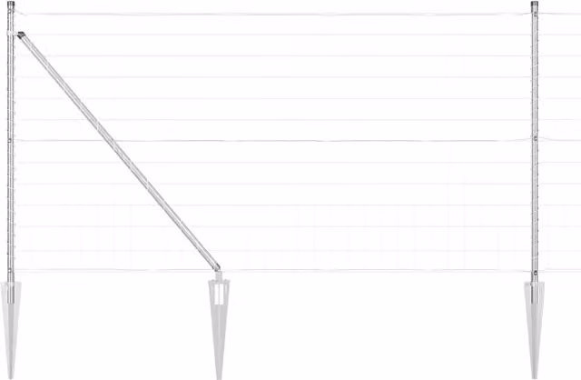 Recinzione da Giardino | Recinzione con Posto Argento 1 x 25 m Acciaio