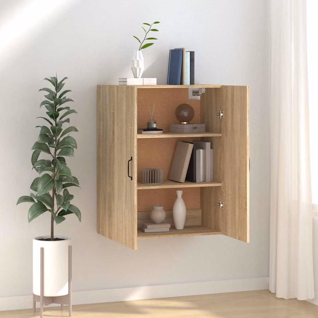 Pensile Mobile vidaXL in Legno Rovere Sonoma Marrone L: 69,5 cm, P: 34 cm, H: 90 cm