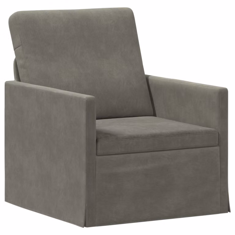vidaXL Divano Singolo Moderno Grigio L: 70 cm, P: 81 cm, H: 82 cm
