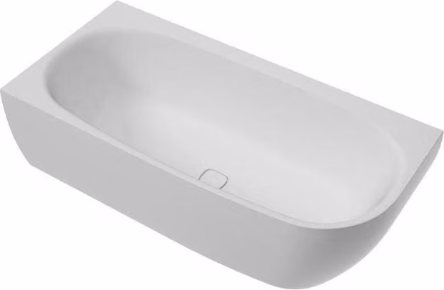 Vasca ad angolo iSensi 1600 x 750 x 450 mm, a sinistra con troppopieno cromo bianco