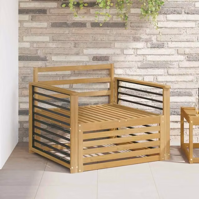 Divano da esterno moderno vidaXL in legno di acacia massello bianco