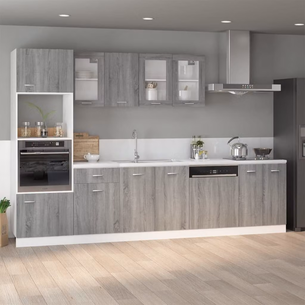 The Living Store Base Grey Sonoma 60x46x81,5 cm Materiale a base di legno
