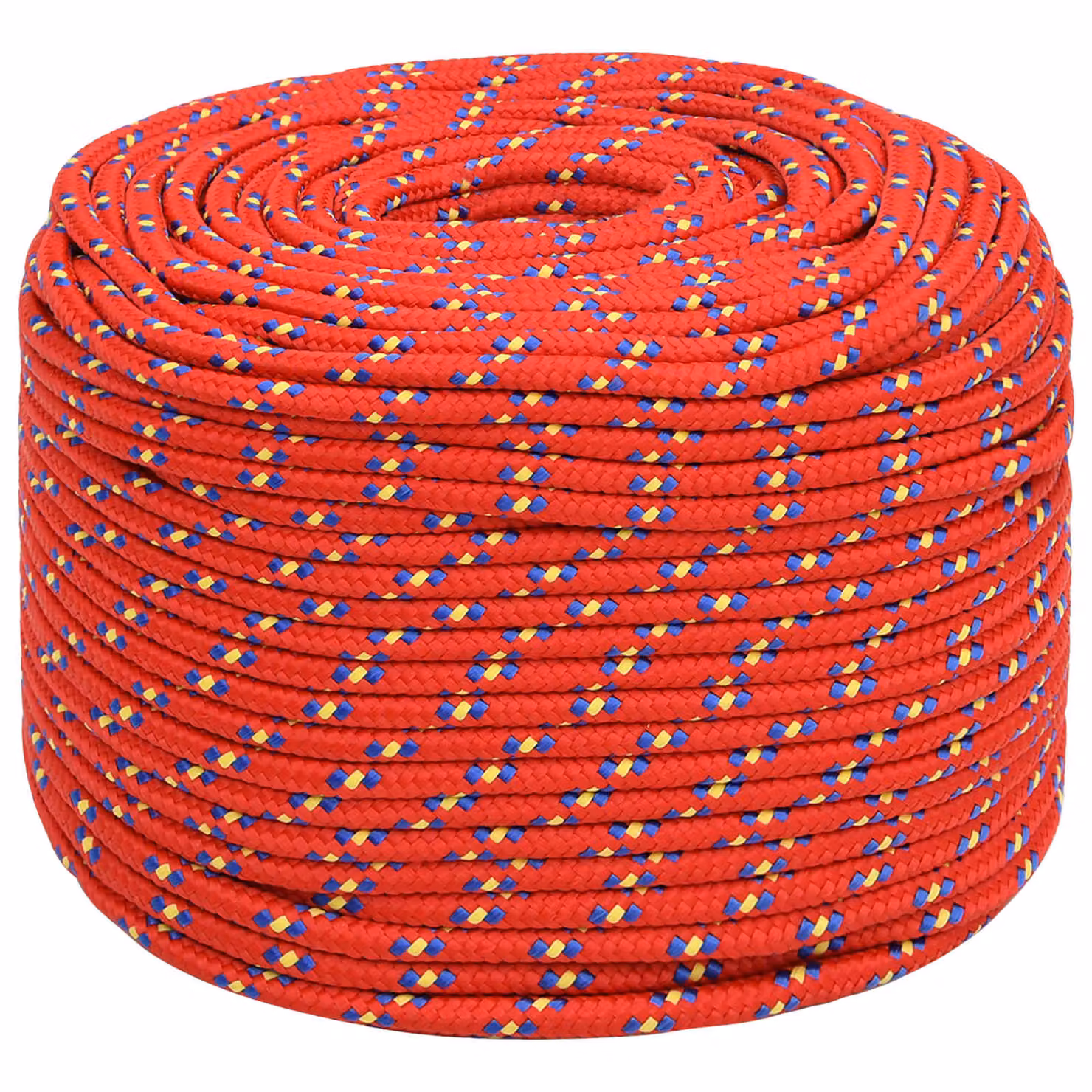 Corda multiuso vidaXL in plastica rossa da 6 mm, lunghezza 250 m, carico massimo 240 kg