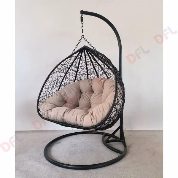 poltrona sospesa xl doha cuscino grigio chiaro formatoxl-seduta larga