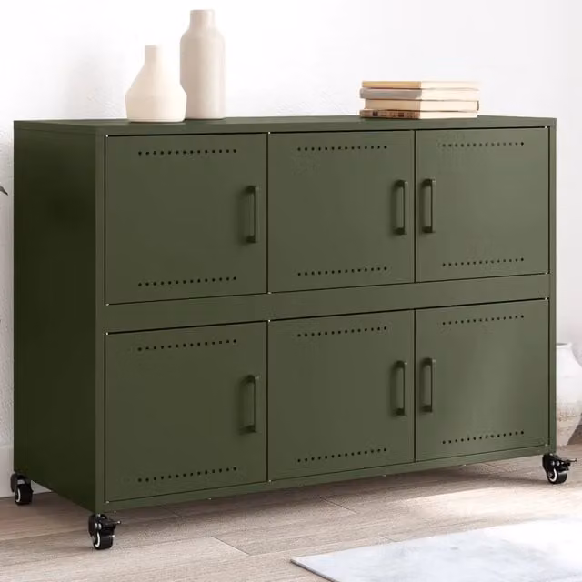 Credenza Verde Oliva 100,5x39x72 cm in Acciaio 846744
